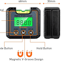 Miniatyrbild 4 av 5: Digital protractor inclinometer, inclinometer, elektronisk vattenpass med