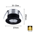 Miniatyrbillede 2 af 3: Sæt med 4 mini LED indbyggede spotlights, 3 W, varm hvid sort