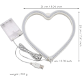Pikkukuva 2 / 5: Sydän Neon Valot, Neon Valot Seinäkoristeluun, Paristo- Tai USB-Käyttöinen Vaaleanpunainen Neon Valo, Neon Valo Valot Ystävänpäivään, Huonekoristeluun, Syntymäpäiväjuhliin, L