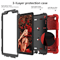 Miniatyrbillede 3 af 5: Til Samsung Galaxy Tab A7 Lite 8,7-tommer Dual Color Silikon + Pc Tablet Etui Kickstand Stødsikkert Beskyttende Cover