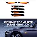 Miniatyrbilde 2 av 5: 2 stk LED dynamisk blinklys sidemarkør sekventielt blinklys kompatibel med - E46 E36 E60 E61 E90 E9