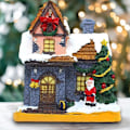 Miniatyrbillede 1 af 5: Anime oplyst julelandsby, LED miniature julelandsbyhus, julelandsby ha