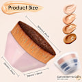 Miniatyrbild 2 av 5: Foundation Makeup Brush, Kronbladsformad, Multifunktionell Svart Borste