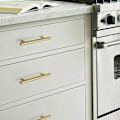 Miniatyrbillede 4 af 4: Pakke med 4 Børstet Messing Møbelgreb 96mm Guld Køkken Skab Greb