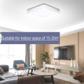 Miniatyrbilde 3 av 4: Ouyulong firkantet LED-taklampe, vanntett IP54, naturlig hvitt taklampe