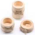 Miniatyrbillede 4 af 5: Træ luftplanteholder Træ luftplantebeholder 3 træ luftplanter Terrarium Holder Sukkulente Te lys Holder