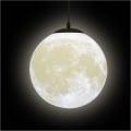 Miniatyrbilde 1 av 5: 3D Måne Lysekrone Måne Tak Lysekrone Måne Taklampe Planet Pendellampe Måne