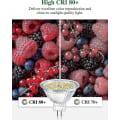 Miniatyrbillede 5 af 5: GU5.3 LED-pære, MR16 LED 12V 3W svarende til 30W varm hvid halogen 3000K, ikke-dæmpbar koncentreret LED-pære, pakke med 10