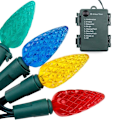 Miniatyrbillede 3 af 8: 16,4 fod lang 50 LED jordbær lyskæde, batteridrevet