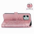 Miniatyrbilde 3 av 5: Etui til iPhone 12 Deksel Lær Lommebok Etui Embossing Mandala Magnetisk Flip Beskyttelse Støtsikkert - Rose Gold