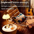 Miniatyrbilde 3 av 5: LED-bordslampe med berøringssensor - 3 dimbare farger og justerbar lysstyrke, trådløs gull messing oppladbar lampe, batteridrevet skrivebordslampe