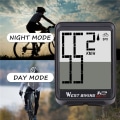Miniatyrbillede 4 af 5: Trådløs cykelcomputer, stor digital cykelcomputer, kilometertæller, speedometer