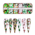Miniatyrbild 3 av 5: Julglitter för nagelkonst, skimrande paljetter för festliga nageldesigner