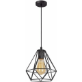 Miniatyrbilde 1 av 4: Diamantformet anheng lysekrone E27 Moderne industriell taklampe for soverom restaurant spisestue - Svart