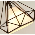Miniatyrbilde 5 av 5: Industriell anhengslampe 25cm, taklampe taklampe diamantburlampe justerbar ledning (svart)