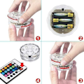 Miniatyrbillede 3 af 5: Pakke med 2 LED-undervandslys til akvarier, boblebade, damme, swimmingpools, baser osv.
