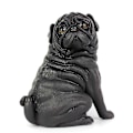 Miniatyrbillede 1 af 5: Realistisk Genanvendelig Plast Kunstig Mops Hund Model Statue Sød Til Hjemmet Kontor Dekoration Samleobjekt