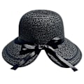Miniatyrbillede 1 af 5: 56-58cm Hat Omkreds, Bue Halm Hat Kvindernes Sommer Seaside Halm Hat Sol Hat Med Stor Skygge Split Sol Hat