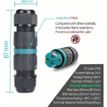 Miniatyrbillede 5 af 5: Pakke med 2 vandtætte kabelforbindelser IP68 ?9mm-?12mm TüV 3-polet udendørs elektrisk forbindelsesmuffe til have 2-vejs bund,
