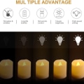 Miniatyrbilde 5 av 5: LED-lys 6 flammefri telys med fjernkontroll, timerfunksjon, dimmer, elektrisk
