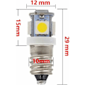 Miniatyrbild 2 av 5: Förpackning med 10 E10 9V kallvita 5 SMD 0,5W LED-lampor (kallvit, 9V)
