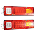 Miniatyrbilde 1 av 5: 2x 12v Led Bakre Halelys 19 Led Lys 5 Funksjoner Halindikatorlampe For Tilhenger Van Truck Lor