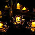 Miniatyrbild 5 av 7: Glittrande Kristall Lotus 20cm Dekoration Heminredning Hantverk Feng