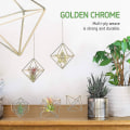 Pikkukuva 3 / 5: 12 kpl:n ilmakasvitelineen mini metallipöytäkoriste, moderni geometrinen istutuskone, Tillandsia-näyttöteline
