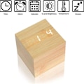 Miniatyrbillede 2 af 5: LED digitalt vækkeur, træterningur, træur, trævækkeur, lydstyret terning