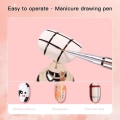 Miniatyrbild 4 av 5: Set med 5 nagelborstar, metall, 17 cm, vit