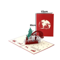 Miniatyrbilde 2 av 5: Pop-up-kort med julehilsener, julekort, barnejul, stil 2