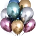 Miniatyrbillede 1 af 8: Metallic ballon, 50 stk. farverige balloner sæt af