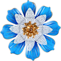 Miniatyrbild 1 av 5: Metallblommor väggkonst heminredning 3D ihålig kronbladsblomma vägg