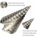 Miniatyrbilde 3 av 5: HSS trinnbor 6-60mm spiral avsmalnet spor 12 trinn senk for skruing