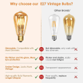 Pikkukuva 2 / 5: E27 Vintage Edison -hehkulamppu, himmennettävä St64 6w Edison Led -lamppu, 3 kappaletta Retro Vintage -hehkulamppua, lämmin valkoinen 560lm