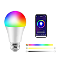 Miniatyrbillede 5 af 5: E27 B22 E26 Wifi-pære, dæmpbar, stemmestyring, Rgb 7w, mobil trådløs Wifi Smart Led-pære til indendørs brug