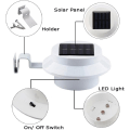 Miniatyrbilde 2 av 5: Pakke med hvite solcelledrevne vegglamper for takrenne, sti, trapper, spotlight for tak, uteplass, hage, gårdsplass