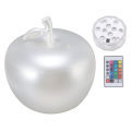 Miniatyrbillede 6 af 8: Oppustelig LED-lyskugle i æbleform, PVC LED-lyskugler, pakke med 16