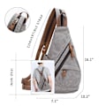Miniatyrbild 2 av 5: Canvas Sling Bag Ryggsäck Kvinnor och Män ???C Axelväska Axelväska Crossb