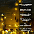 Miniatyrbillede 2 af 5: Fairy lys LED-lyskæder varm hvide krystalkugler