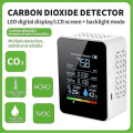Miniatyrbillede 3 af 5: Multifunktionel 5-i-1 CO2 Digital Måler Temperatur Fugtighedsmåler Kuldioxid TVOC HCHO Detektor Luftkvalitetsmonitor