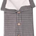 Miniatyrbild 2 av 7: Babysockså stickad babysvadd filt swaddle barnvagn sovsäck