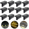 Miniatyrbilde 1 av 4: 12 stk vanntett solcelle gjerdelys, trappelys, Ip65 Led solcelle hagelys