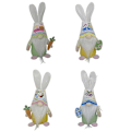 Miniatyrbillede 2 af 5: Påskehare Nisse Holder Gulerod/æg Dekorativ Dukke Tilbehør