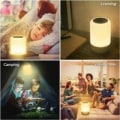 Miniatyrbillede 4 af 5: Trådløs touch-dæmpbar sengelampe, batteridrevet LED, 4 fading, 3 lysstyrker, genopladelig LED til børn, med timer til soveværelse, bord og nat