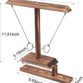 Miniatyrbillede 3 af 6: Ring Hook Toss Spil, Håndlavede Interaktive Træspil