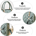 Miniatyrbillede 3 af 5: Ny Fashion Rhombus Bærbar Lille Firkantet Taske Kunstlæder Skuldertaske Crossbody Taske