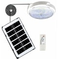 Miniatyrbilde 1 av 5: Smart innendørs solcelle taklampe IP66 solcelle hagelys utendørs linjekorridorlys for hagedekorasjon (svart) 65W