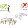 Miniatyrbild 3 av 5: Sock Drying Rack 20 Pegs Anti-Rust Sock Dryer Sock Drying Rack Under Clothes