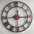 Pikkukuva 2 / 5: Suuri ulkoseinäkello vintage-tyyliin 60 cm avoin metallikello roomalaisilla numeroilla